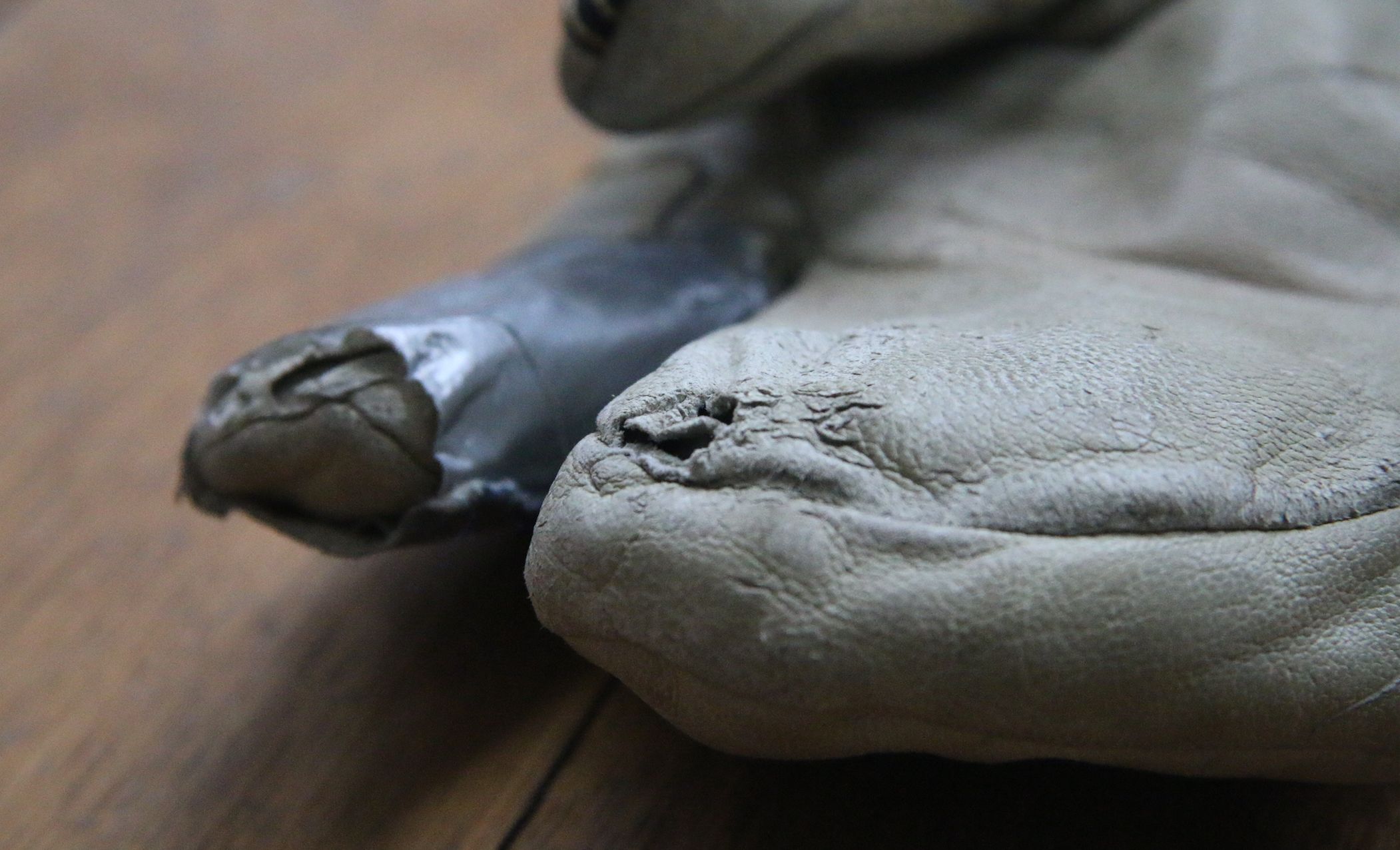 Worn finger tips