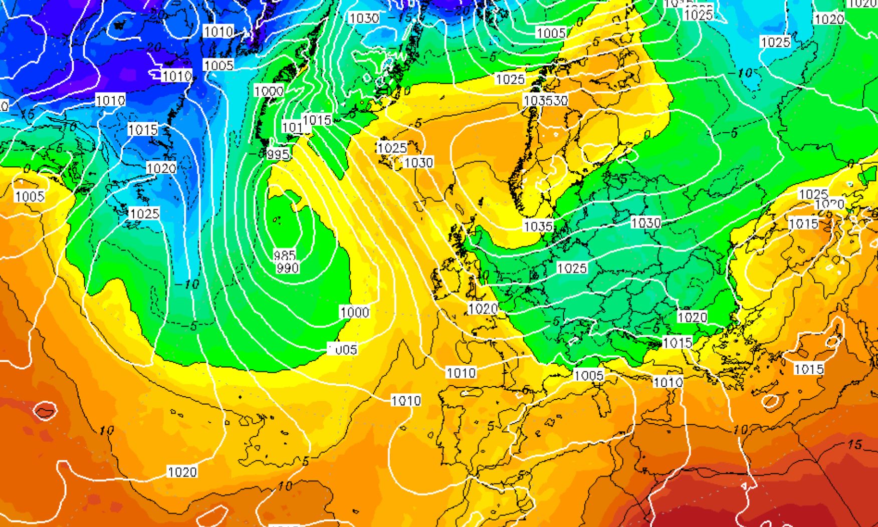 Cold air from the east