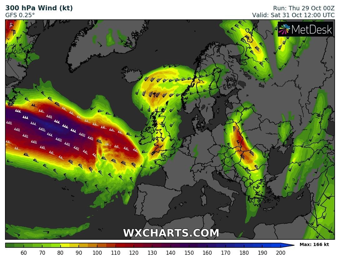 The jet stream will prevent depressions from reaching the Alps in the coming days