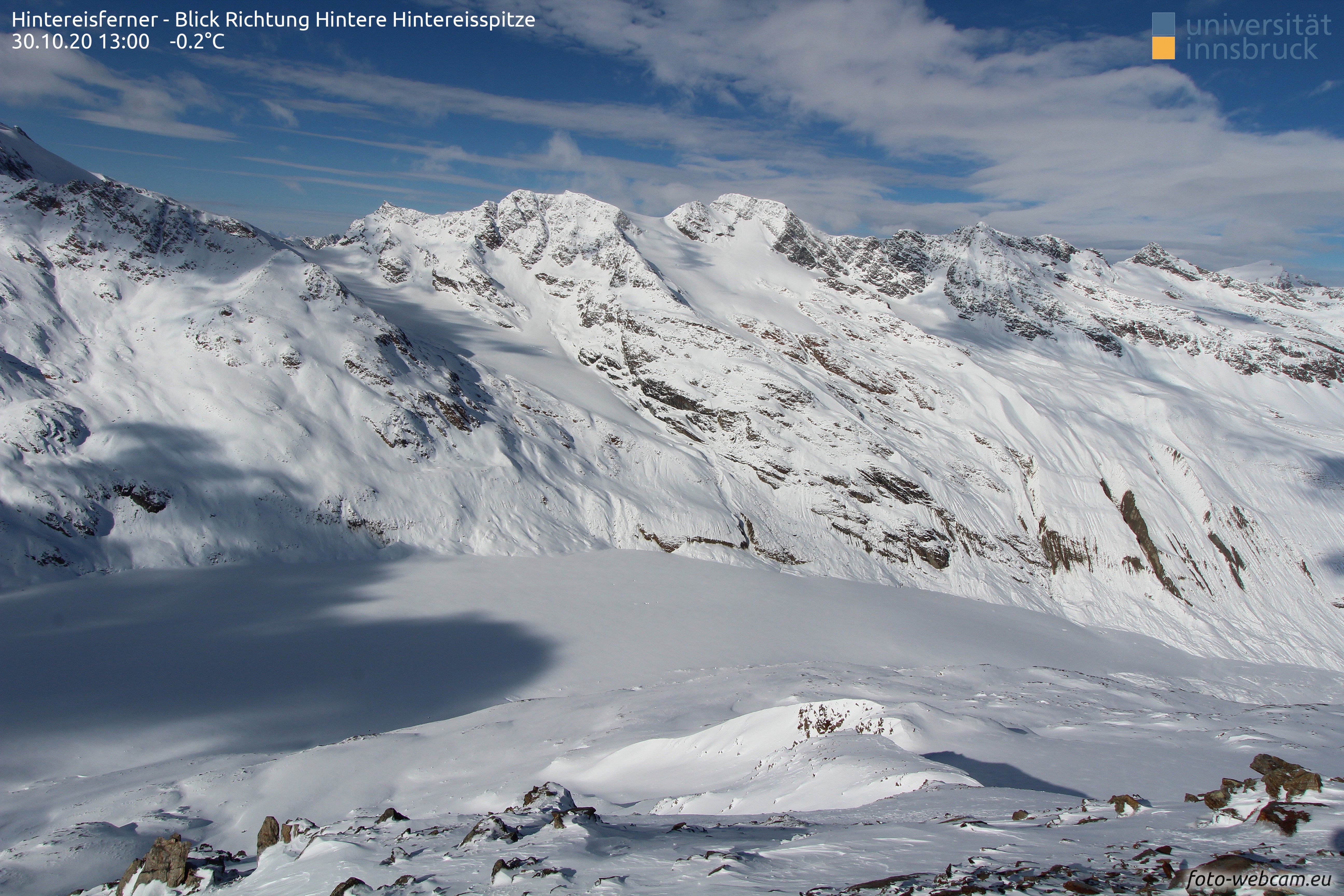 Hintereisferner (Ötztaler Alpen) vorige week vrijdag (30 november)...