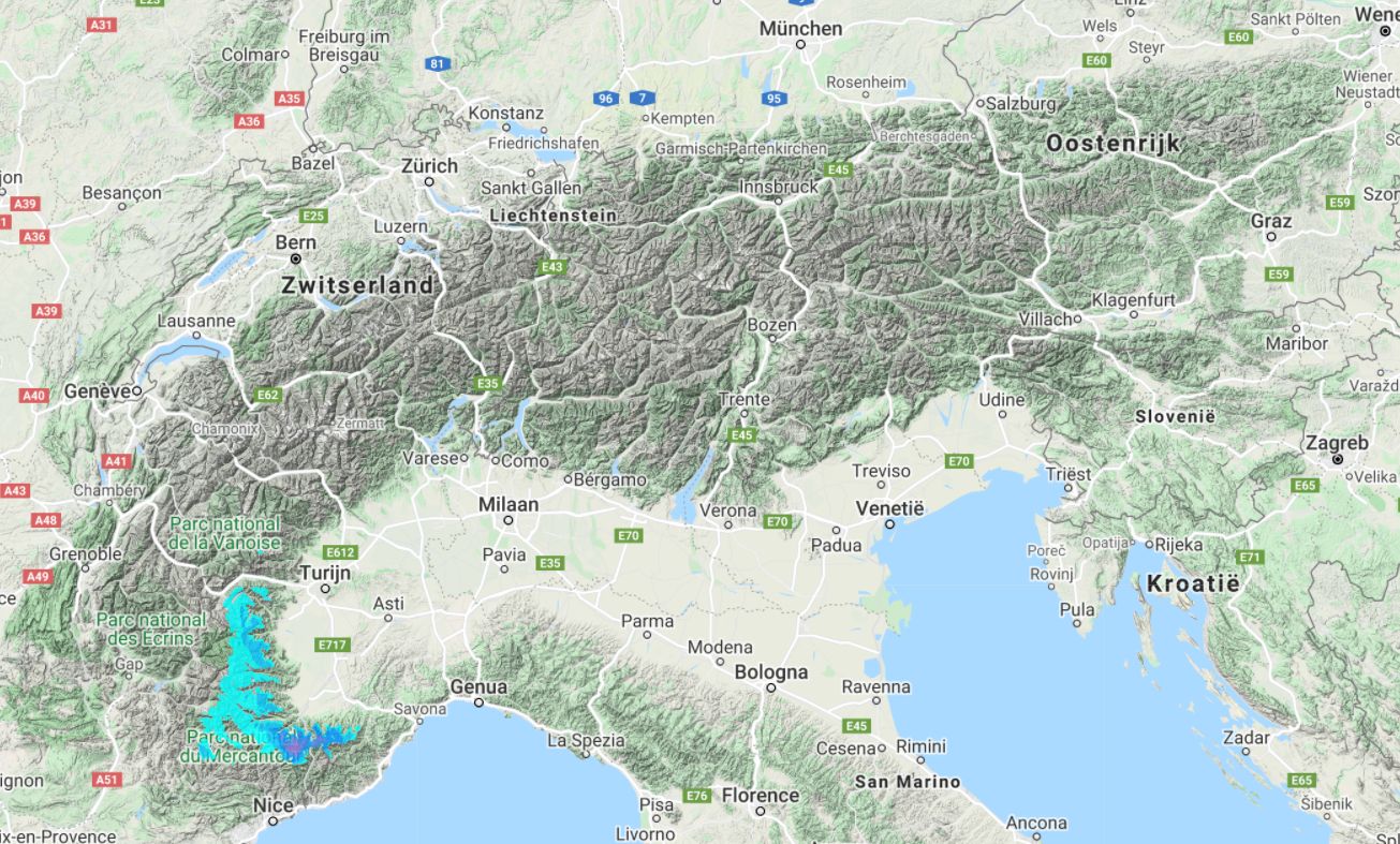 Enkele centimeters sneeuw voor het zuiden van Piemonte vanaf vanavond tot en met morgenmiddag