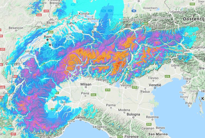 Sneeuwval op vrijdag