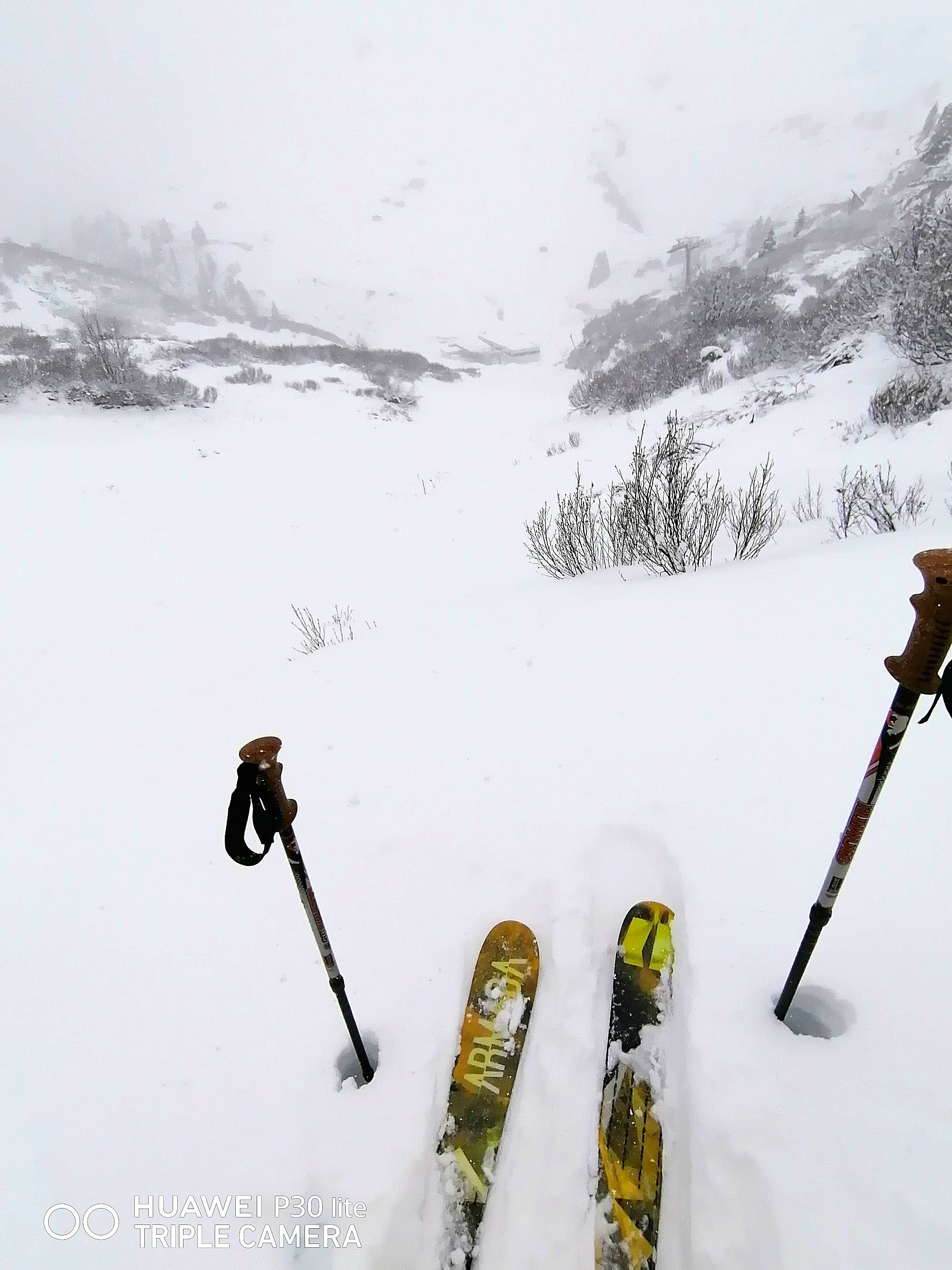 Anton Stano was riding powder yesterday in Zürs