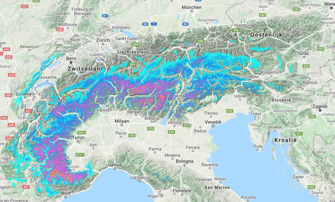 At the same time, it's going to snow in the Southern Alps