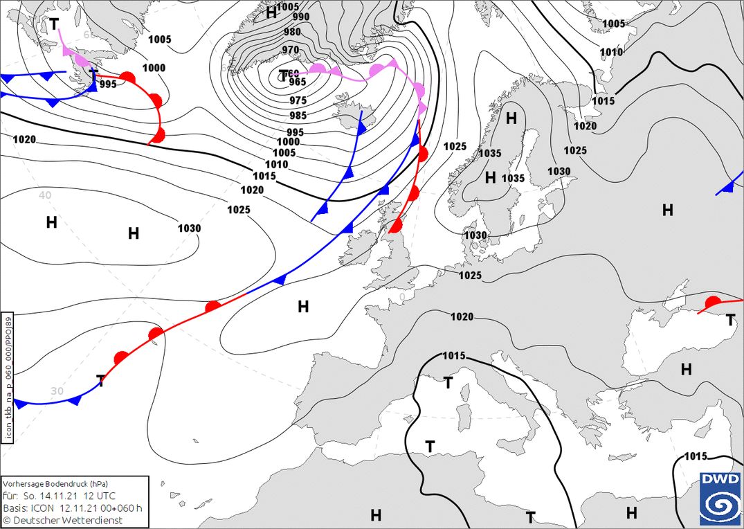 A Genoa Low will cause a Retour d'Est after the weekend (wetter3.de, DWD) A Genoa Low will cause a Retour d'Est after the weekend (wetter3.de, DWD)
