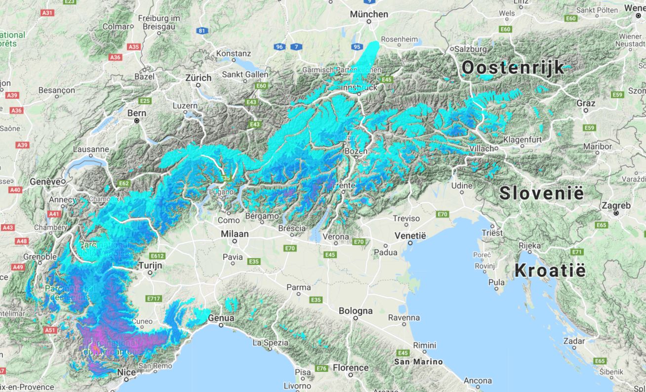 Snowfall on Thursday