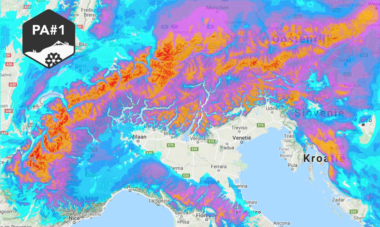 A lot of snow for the Alps in the next 6 days