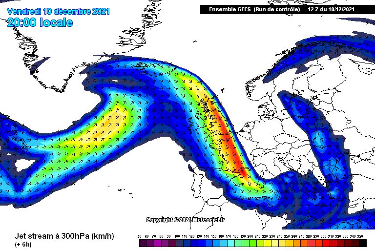 The jet stream was quite southerly last week (meteociel.fr)