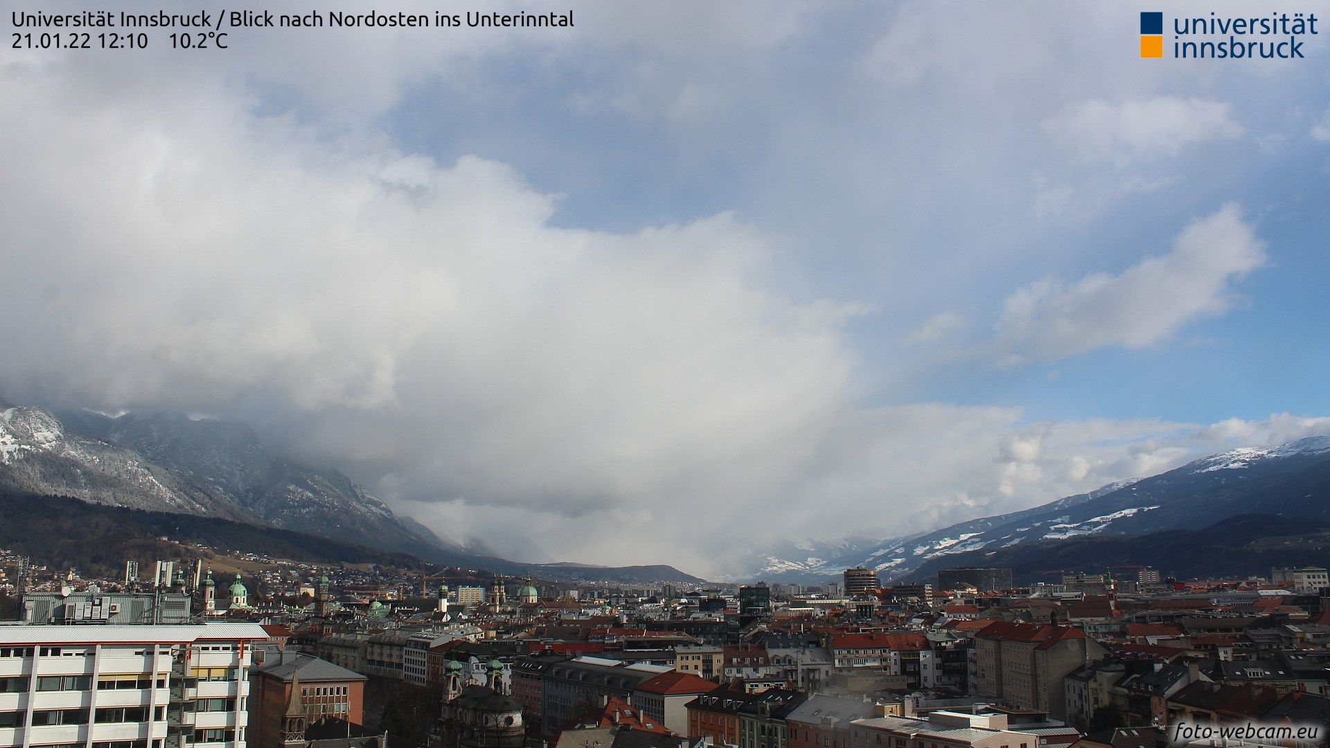 Residual clouds and sun in the Inntal (photo-webcam.eu)