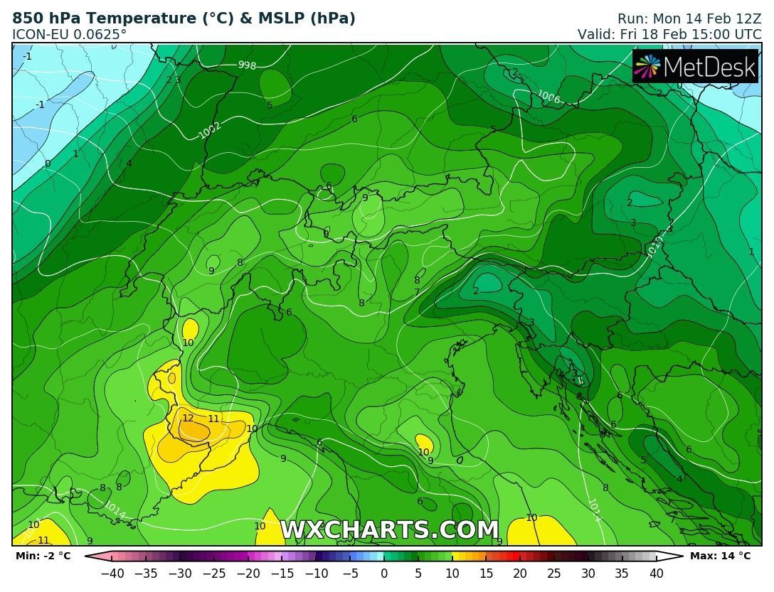 Very mild on Friday