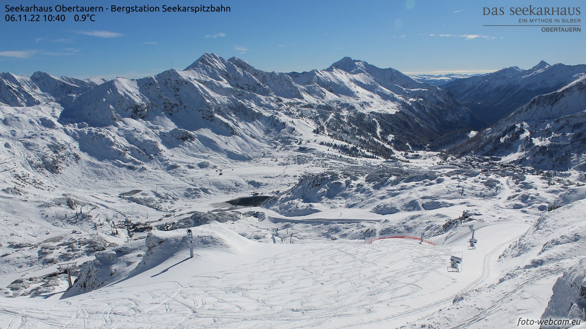 The first powder turns on the slopes of Obertauern (foto-webcam.eu)