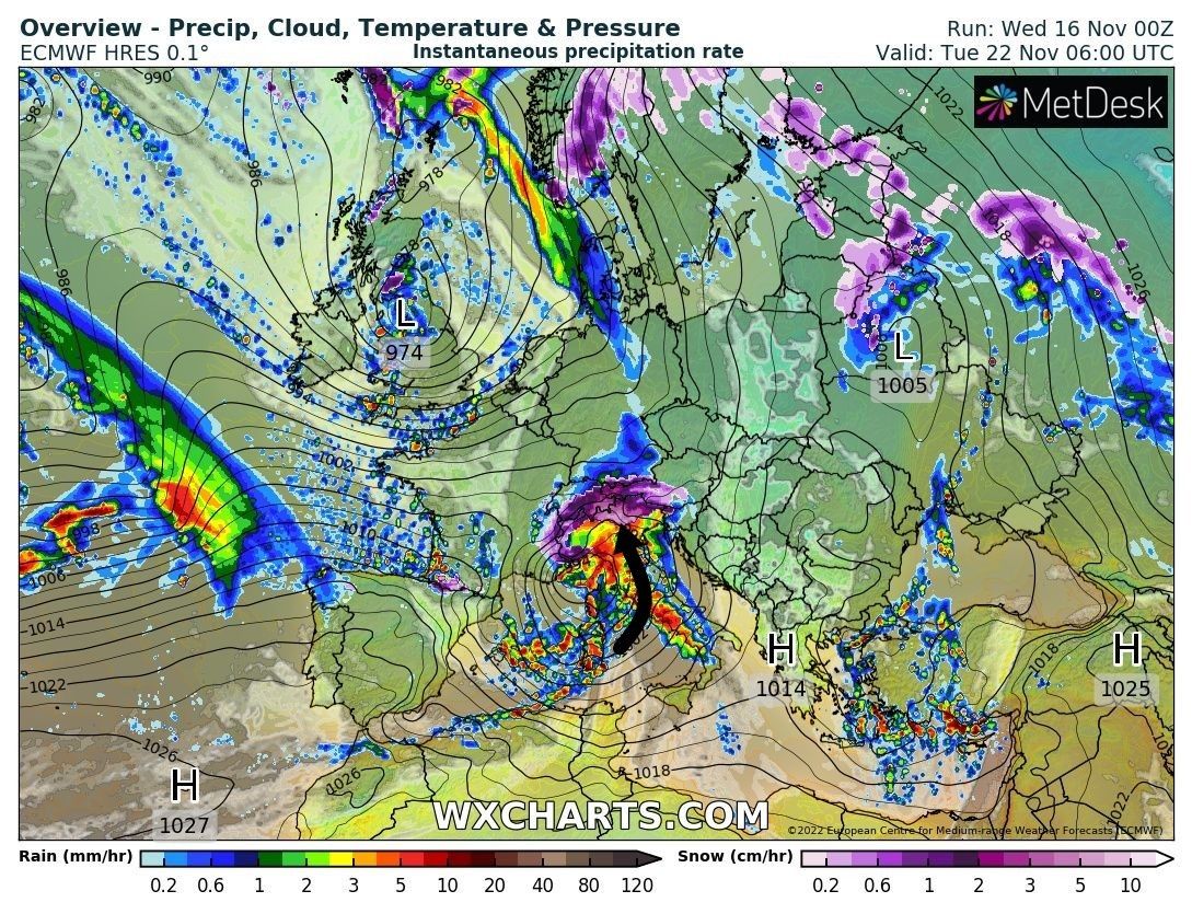 Dump in the southern Alps next week (wxcharts.com)