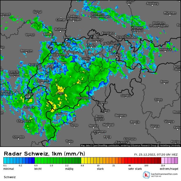Current radar image (7.20am) (kachelmannwetter.com)