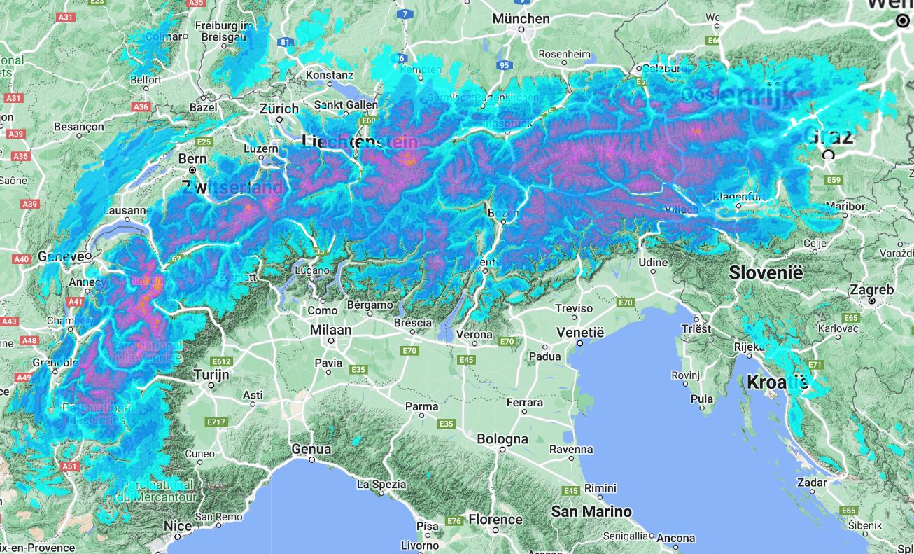 Snow until Sunday evening