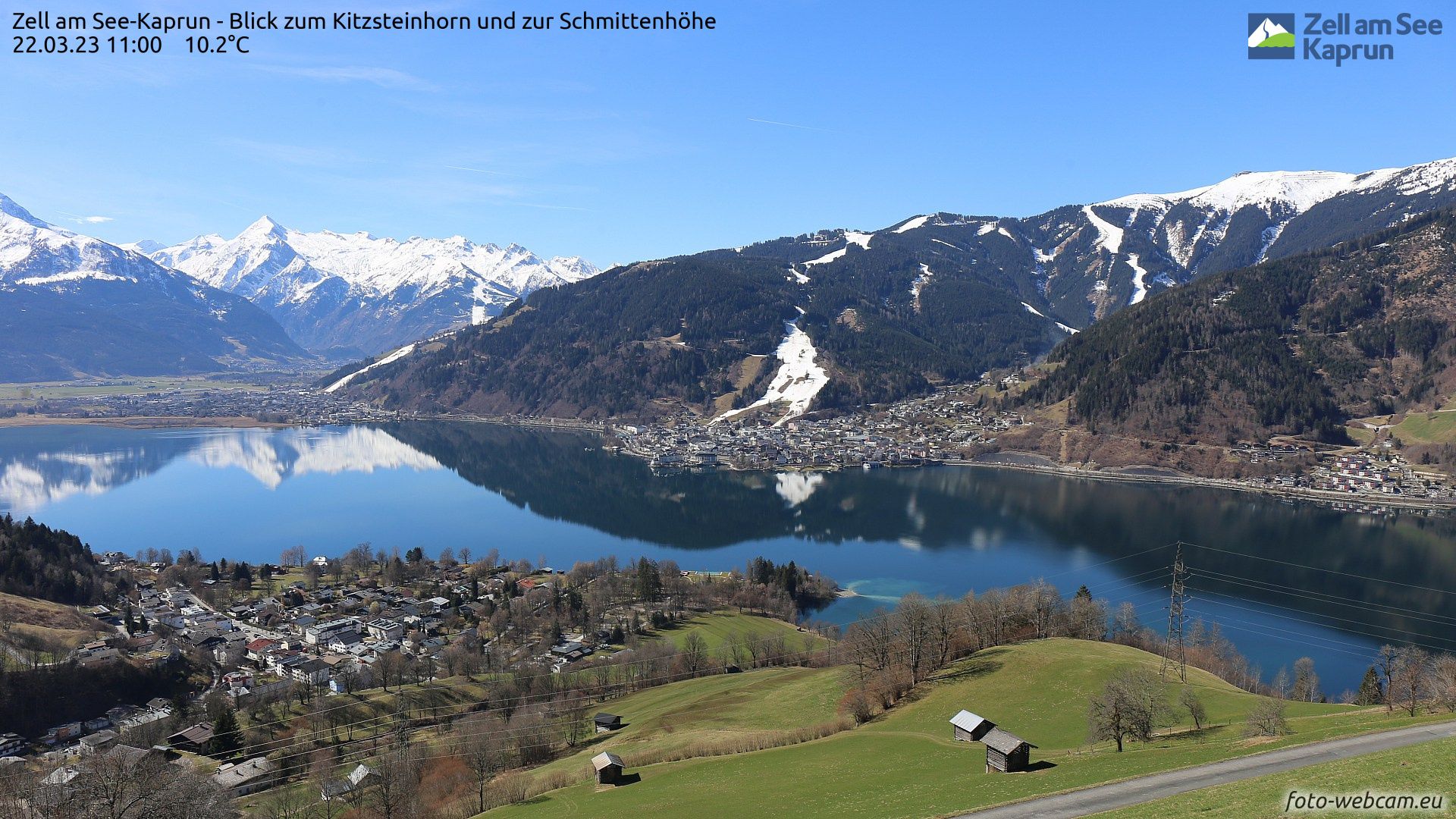 Warm and spring-like in Zell am See (foto-webcam.eu)